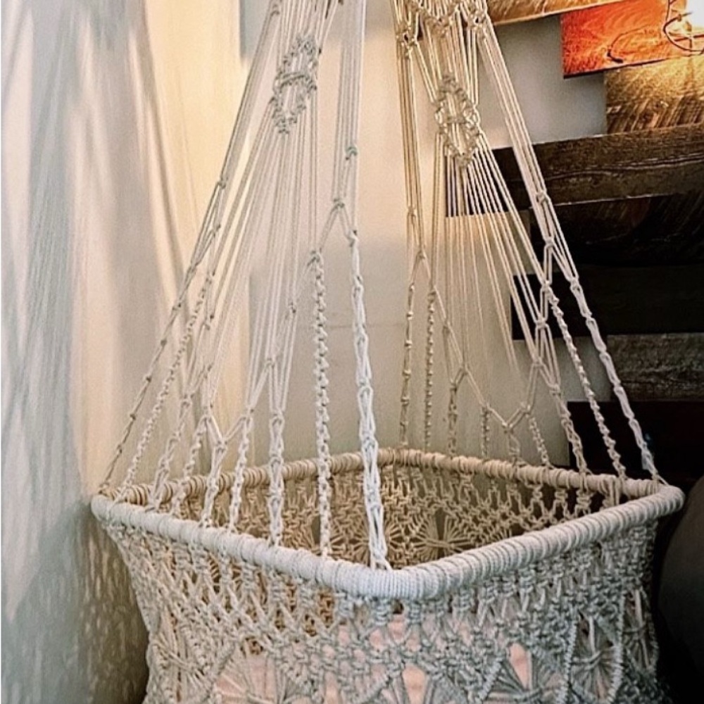 Boho Macramé Hanging Storage Basket